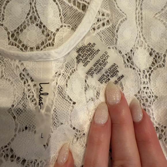 Lulu's White Lace Midi Coverup Dress - Picture 7 of 8